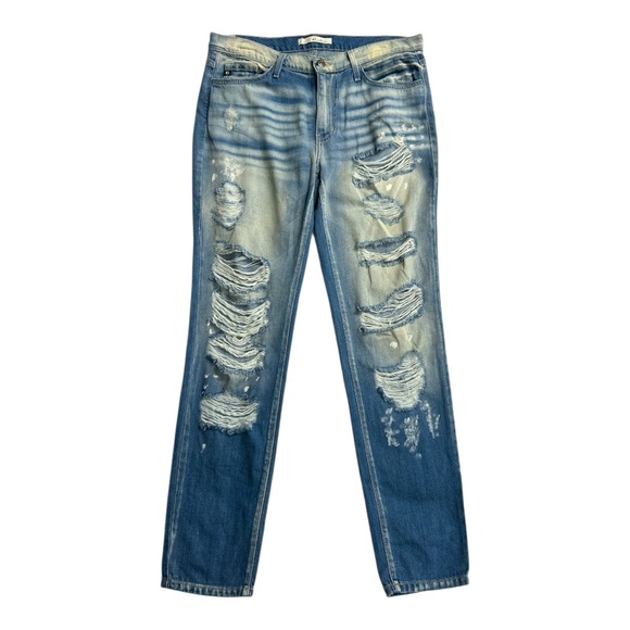 KanCan Estilo Mid Rise Destroyed Boyfriend Jeans Women’s Size 28 - Picture 1 of 10